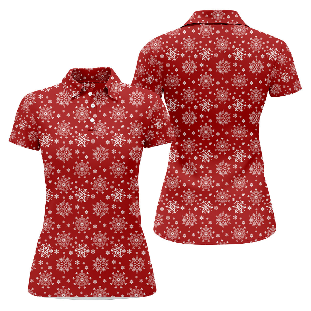Dirty Funny Adult Humor Snowflakes Red Golf Shirt, Fun Women's Golf Shirts, Christmas Golf Shirt, Ladies Golf Shirts