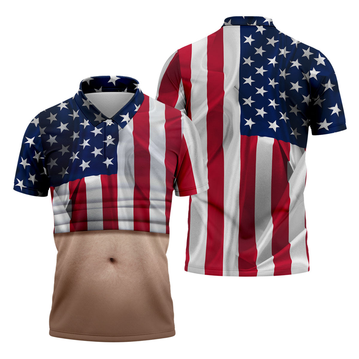 US Flag Pattern 250 Years Men's Funny Golf Polo Shirts, Father's Day Golf Shirt, Golf Gift For Dad
