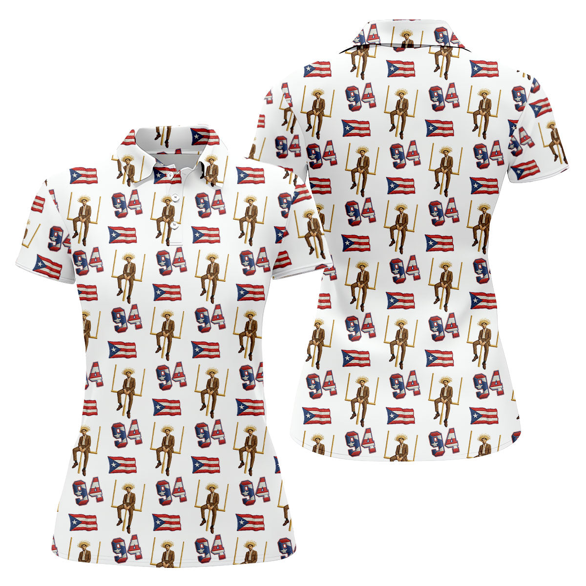 Bad Bunny Benito Bowl Football Theme White Polo Shirt Womens, American Football League Gift Ideas For Football Fans