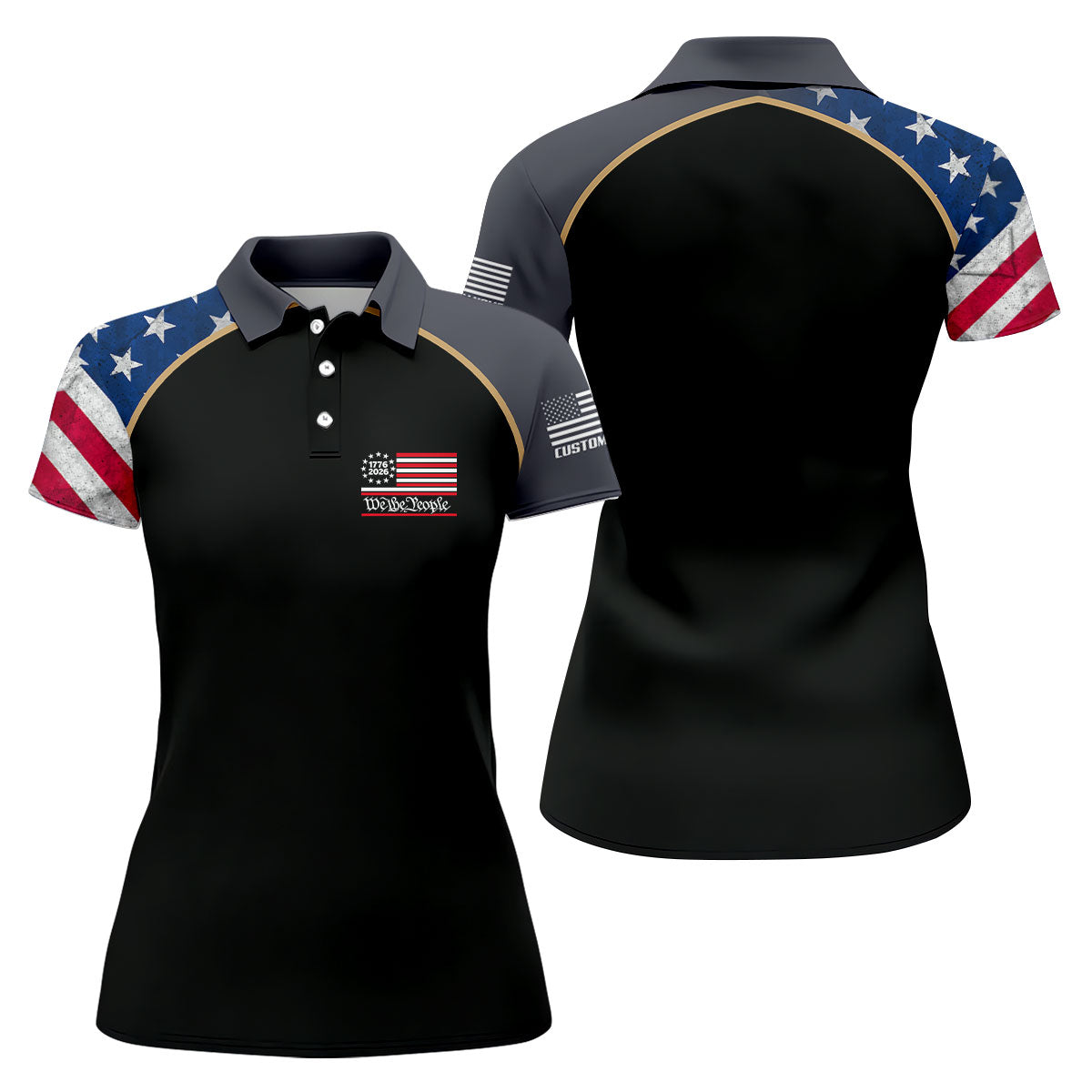 1776-2026 We The People 4th Of July Golf Shirt, Patriotic Golf Shirt, 250 Years Of America Women's Golf Tops