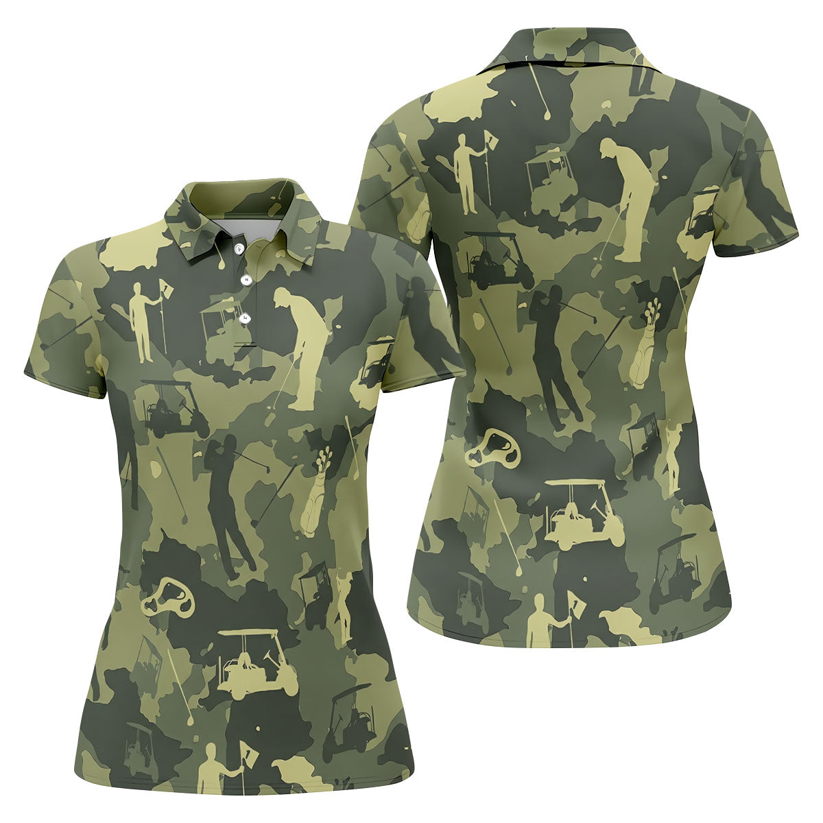 Golf Pose Camo Golf Shirt, Ladies Golf Tops, Golf Shirt For Women, Ladies Golf Shirts