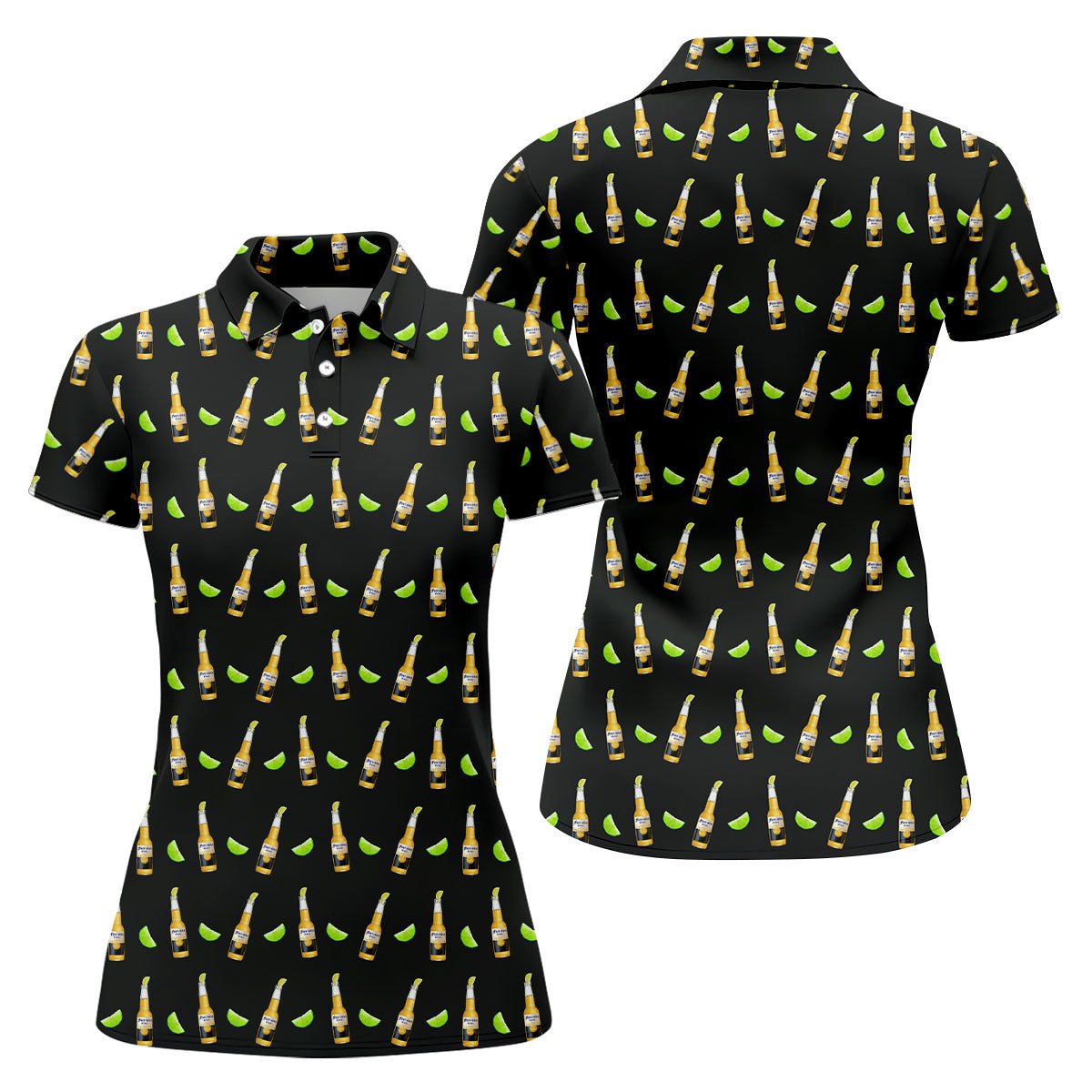 Fore-ona Extra Find Your Fairway Beer And Lime Fun Women's Golf Shirts, Ladies Golf Shirts