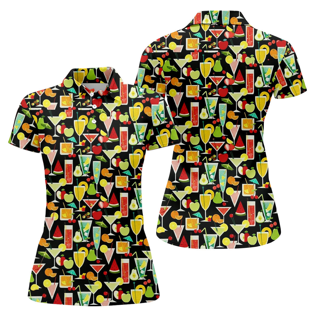Refreshing Summer Cocktails Funny Golf Shirt, Summer Drinks Golf Shirt For Women, Ladies Golf Shirts