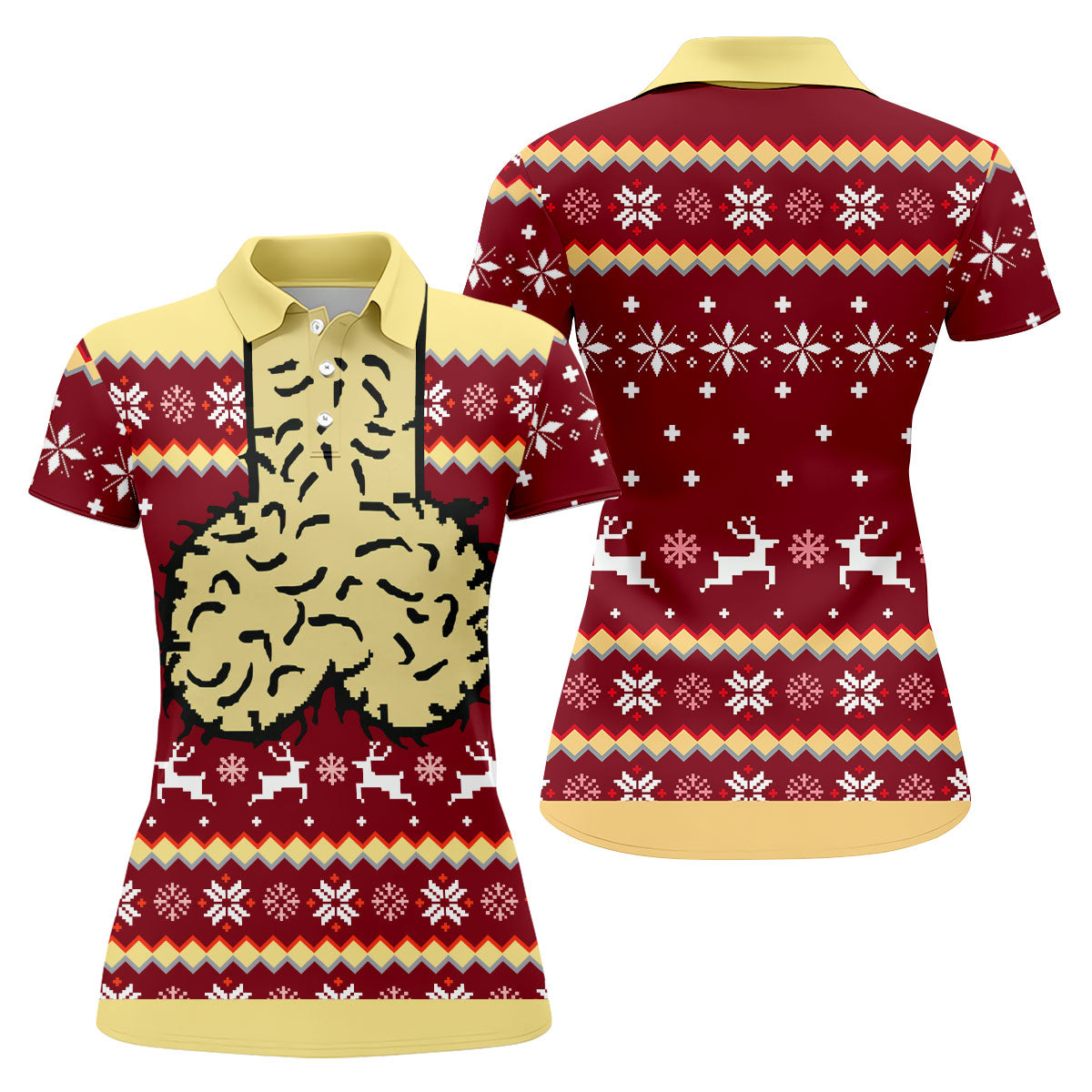 Funny Rude Middle Finger Ugly Christmas Golf Shirt, Christmas Shirts For Women, Funny Christmas Shirt