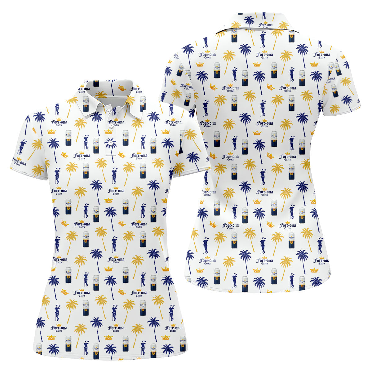 Fore-ona Extra Find Your Fairway Golfer Drinking Fun Women's Golf Shirts, Ladies Golf Shirts