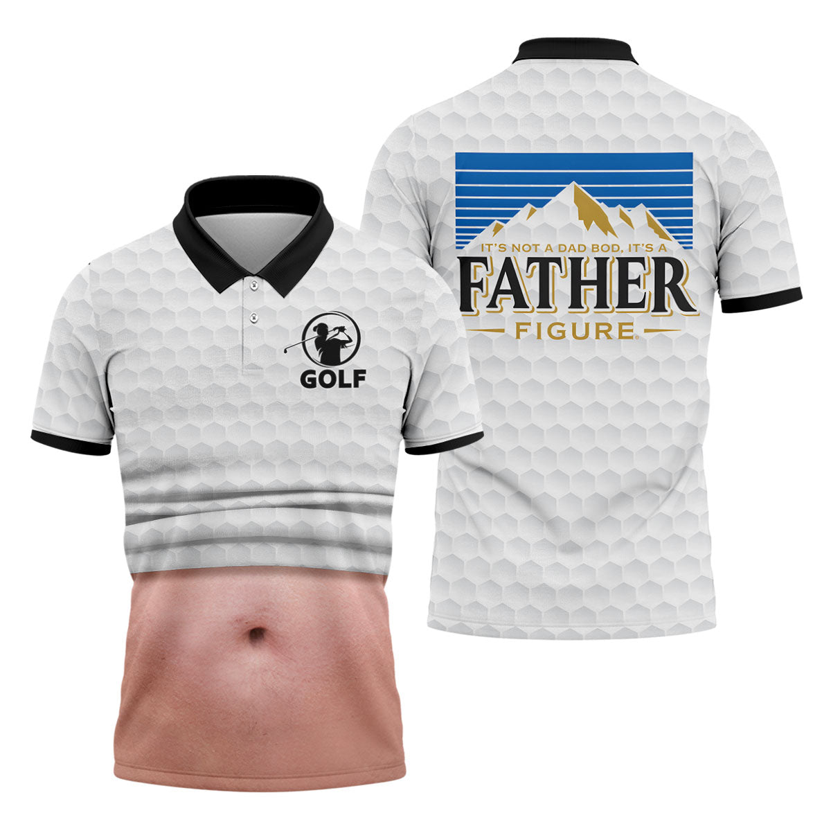 It's Not A Dad Bod It's A Father Figure Men's Funny Golf Shirts, Father's Day Golf Gift