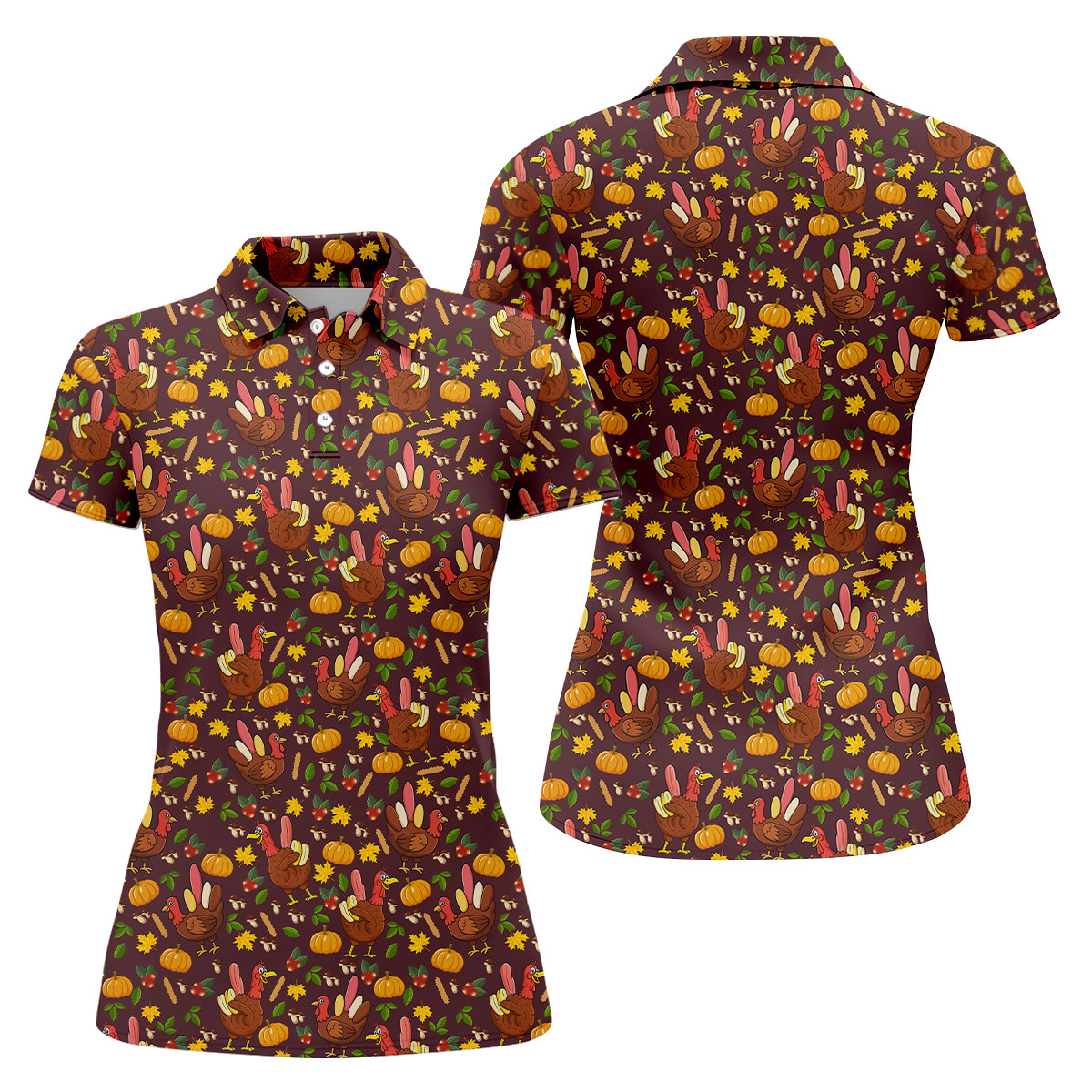 Funny Thanksgiving Ladies Golf Tops, Golf Shirt For Women, Unique Gift For Golfer