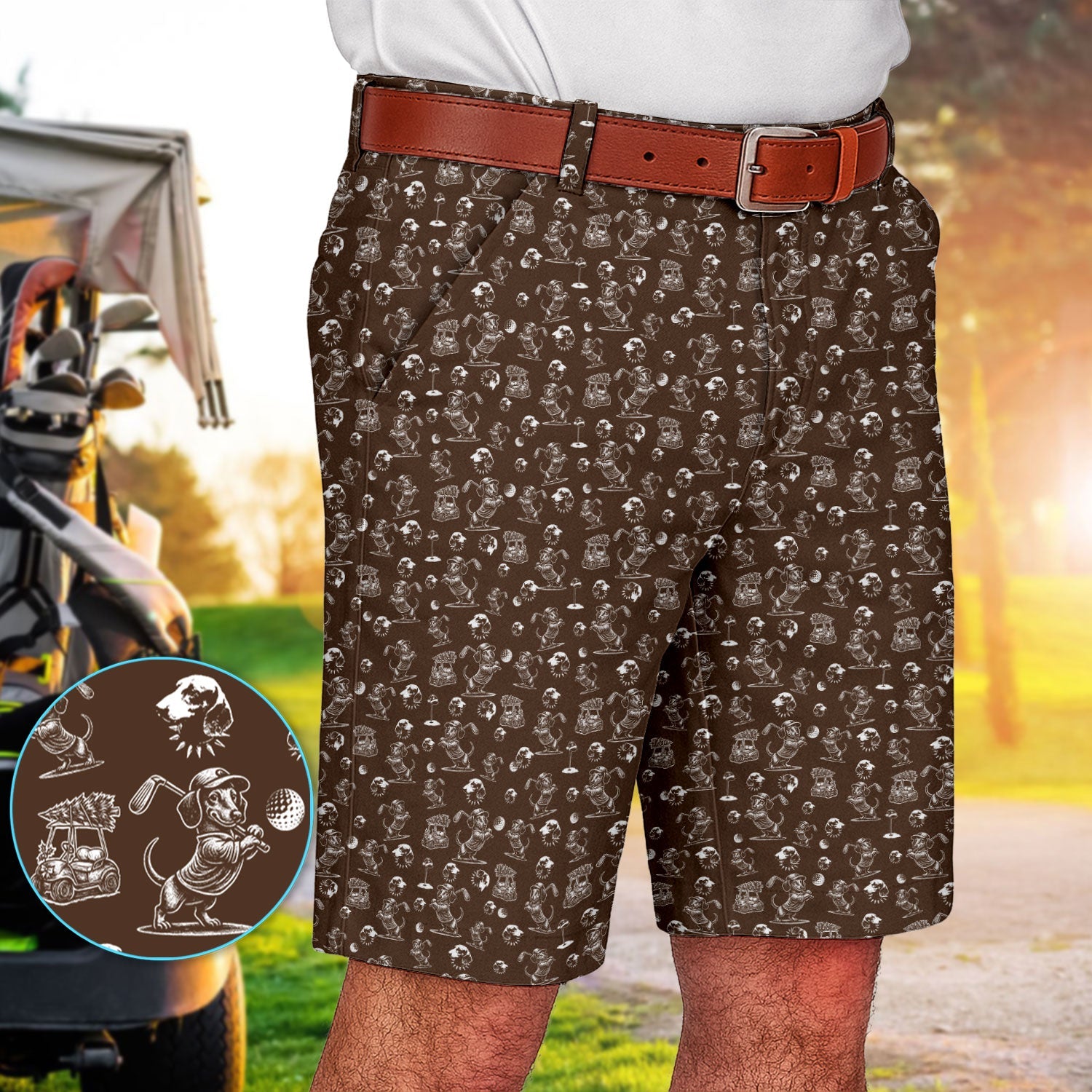 Dachshund Pattern Golf Set For Men, Funny Golf Set, Golf Gift For Golfer