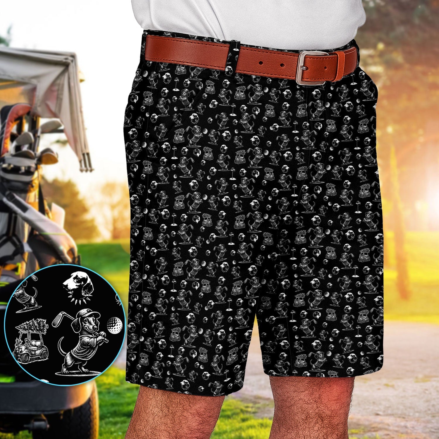 Dachshund Pattern Golf Set For Men, Funny Golf Set, Golf Gift For Golfer