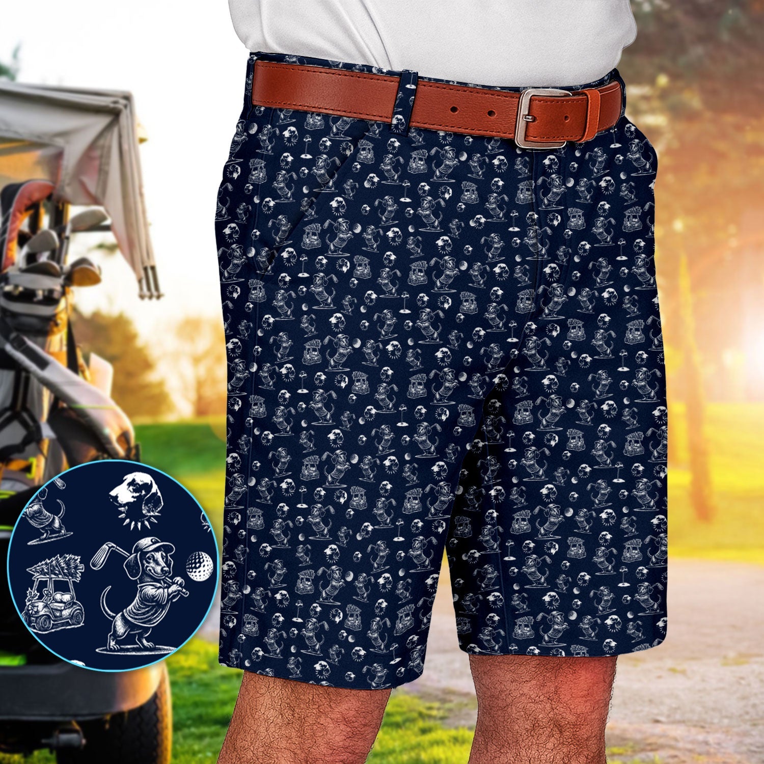 Dachshund Pattern Golf Set For Men, Funny Golf Set, Golf Gift For Golfer