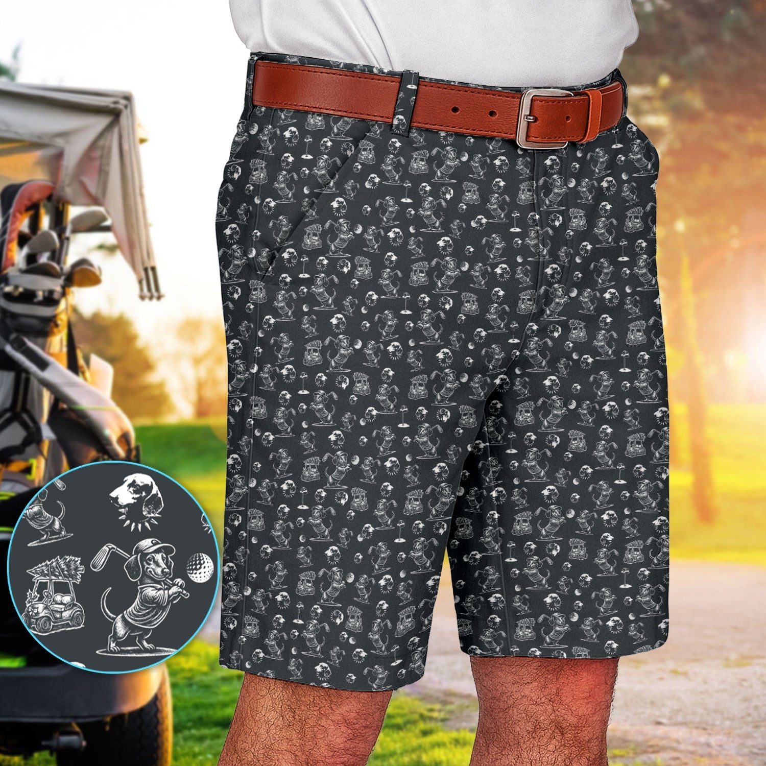 Dachshund Pattern Golf Set For Men, Funny Golf Set, Golf Gift For Golfer