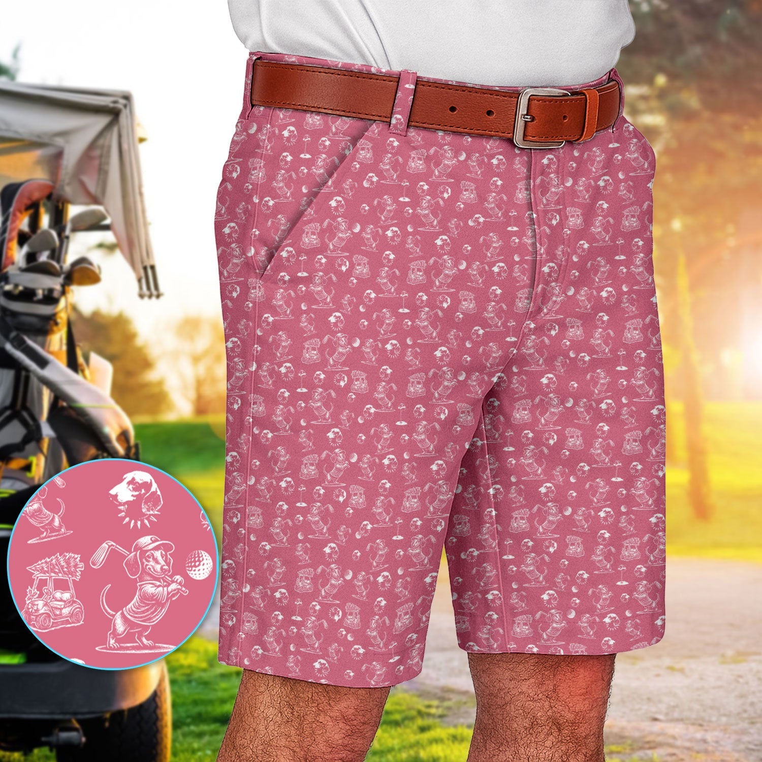 Dachshund Pattern Golf Set For Men, Funny Golf Set, Golf Gift For Golfer