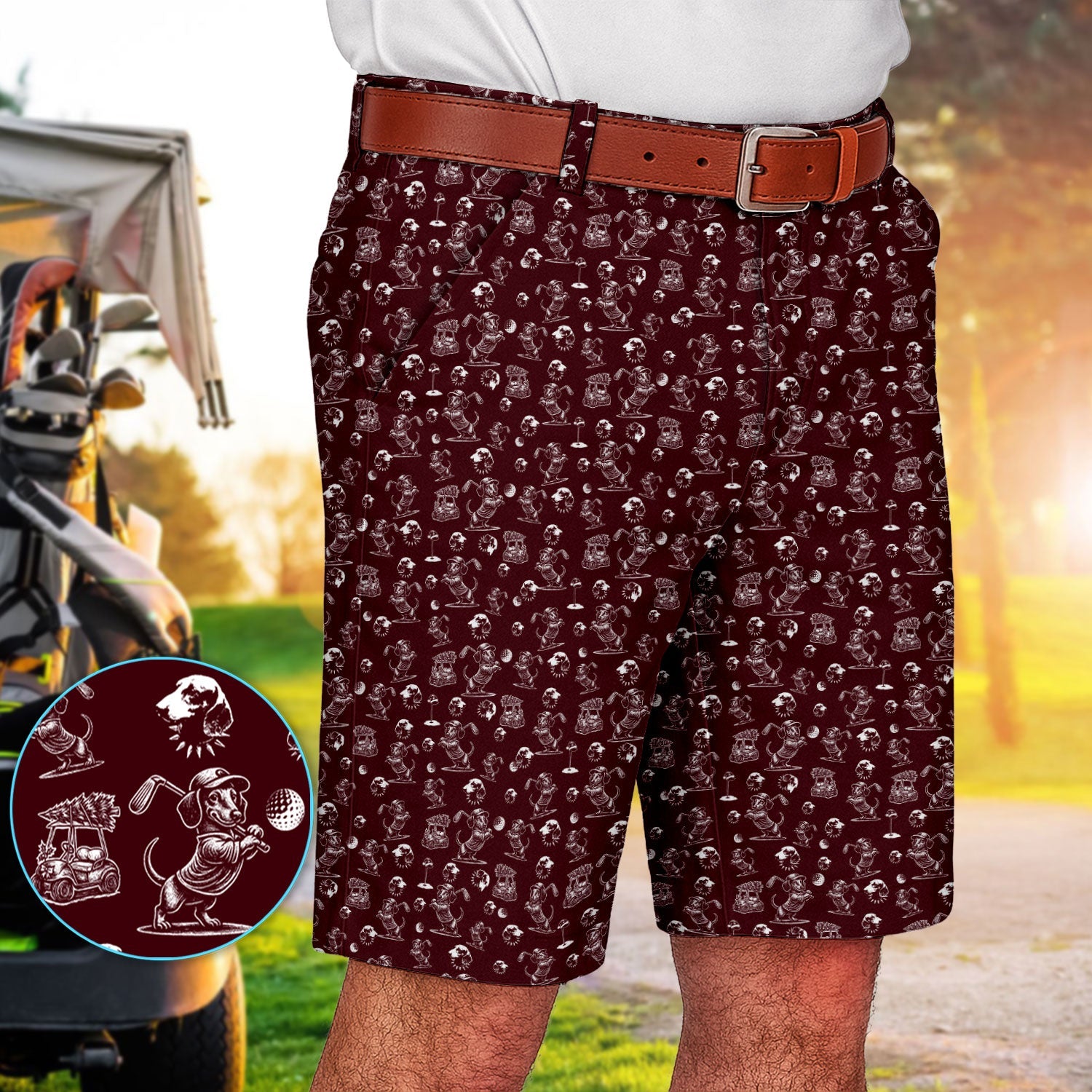 Dachshund Pattern Golf Set For Men, Funny Golf Set, Golf Gift For Golfer