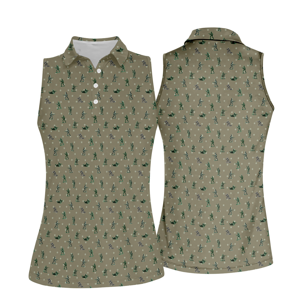 Veteran Brown Women's Golf Tops, Gift For Veteran, Veterans Day Gift, Ladies Golf Shirts