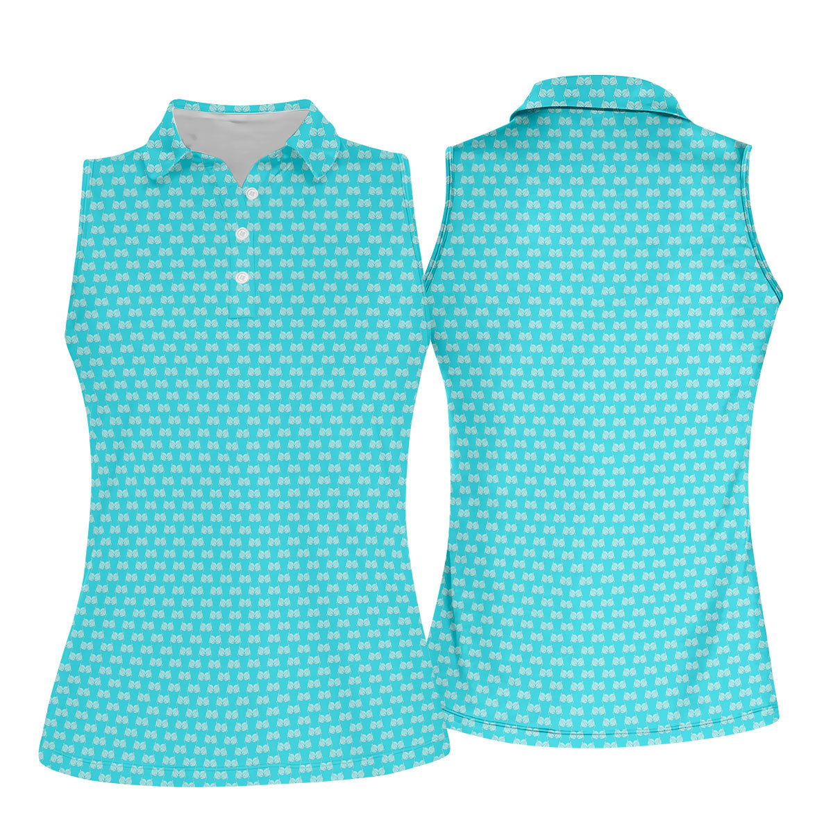 Funny Golf Balls Adult Humor Turquoise Blue Women's Golf Tops, Ladies Golf Shirts