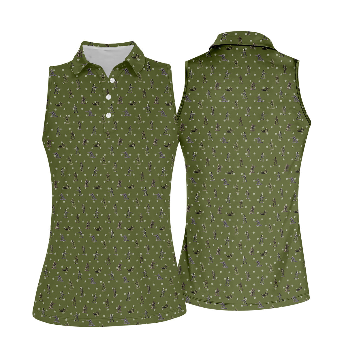 Veteran Green Women's Golf Tops, Gift For Veteran, Veterans Day Gift, Ladies Golf Shirts