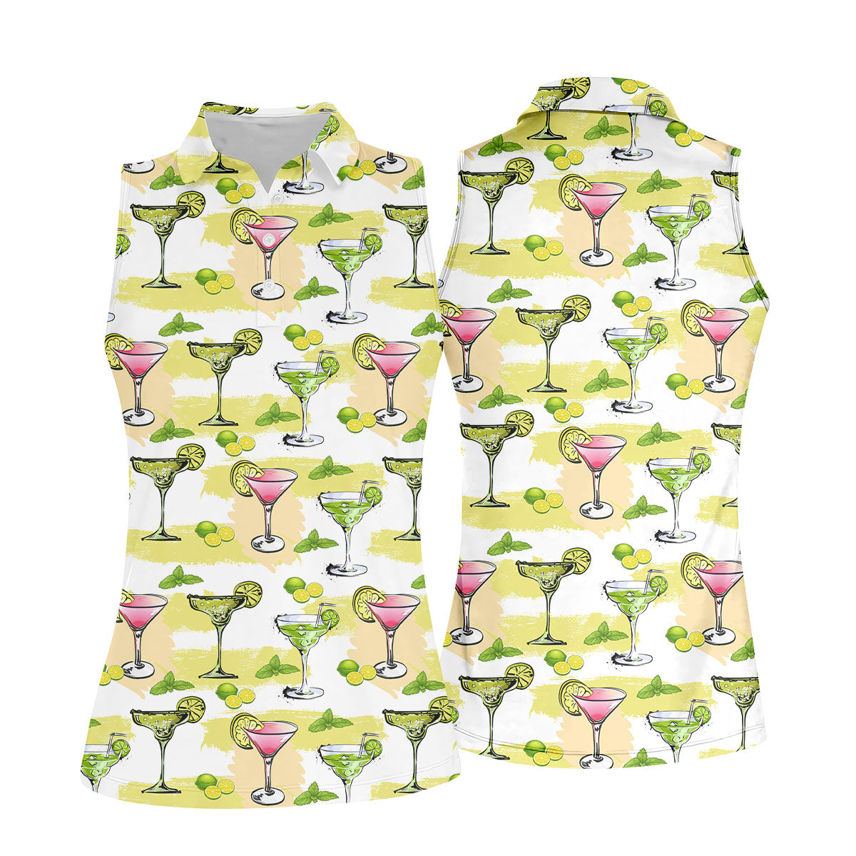 Cocktail Margarita Summer Party Women's Polo ShirtCinco De Mayo Celebration Fiesta Ladies Golf Shirt