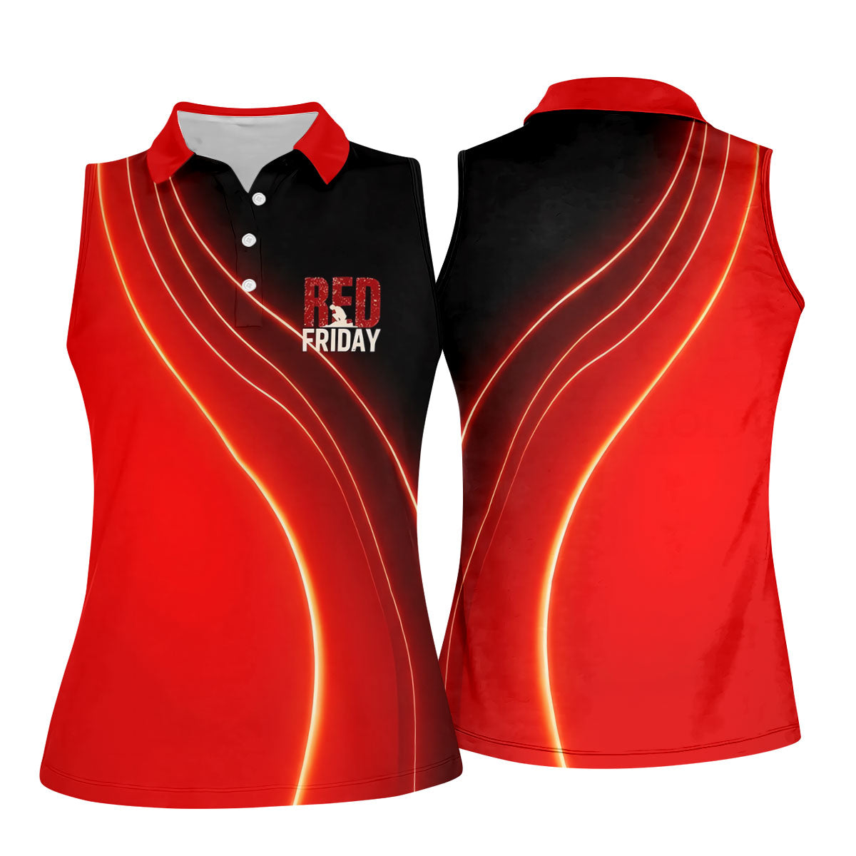 Red Friday Red Black Gradient Faith 4th Of July Golf Shirt, 250 Years Golf Shirt For Women