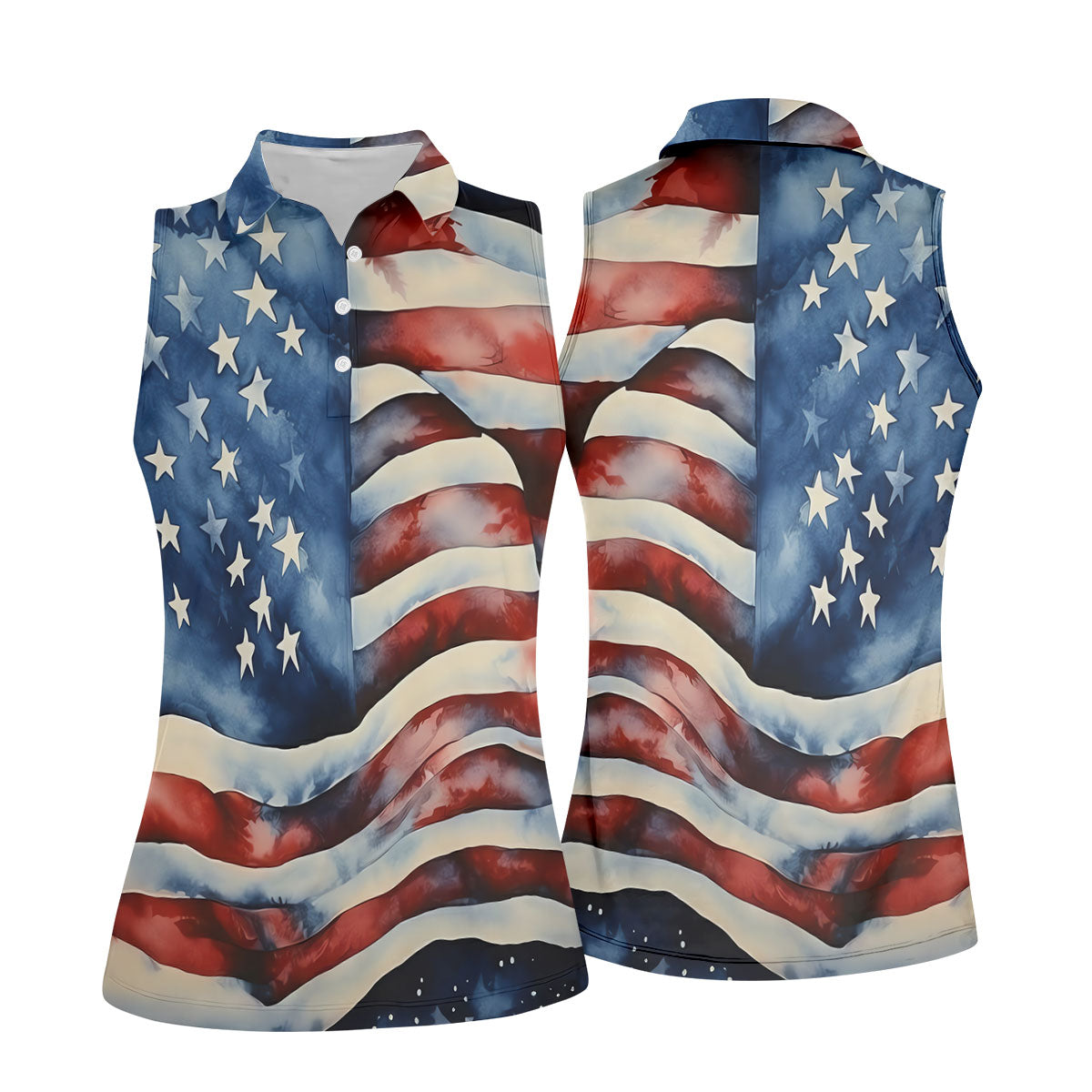American Flag Golf Shirt, Patriotic Golf Polo Shirts, 250th Anniversary Golf Shirt For Women, Ladies Golf Polos