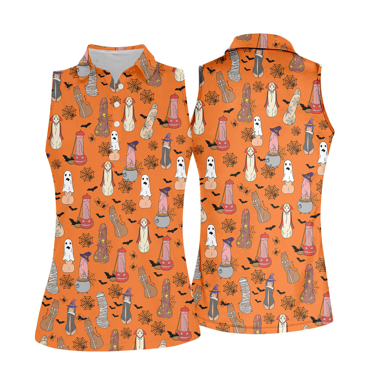 Funny Dirty Orange Halloween Golf Shirt, Funny Golf Shirts Women, Halloween Gift Idea, Ladies Golf Polos