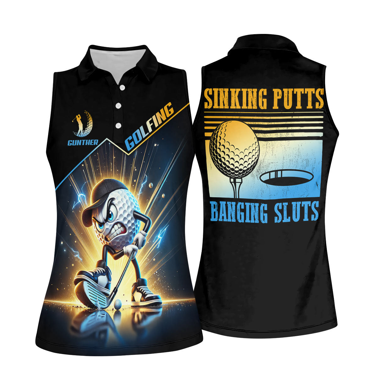Sinking Putts Banging Sluts Fun Golf Shirt, Women Golf Top, Golf Shirt For Women, Ladies Golf Shirts