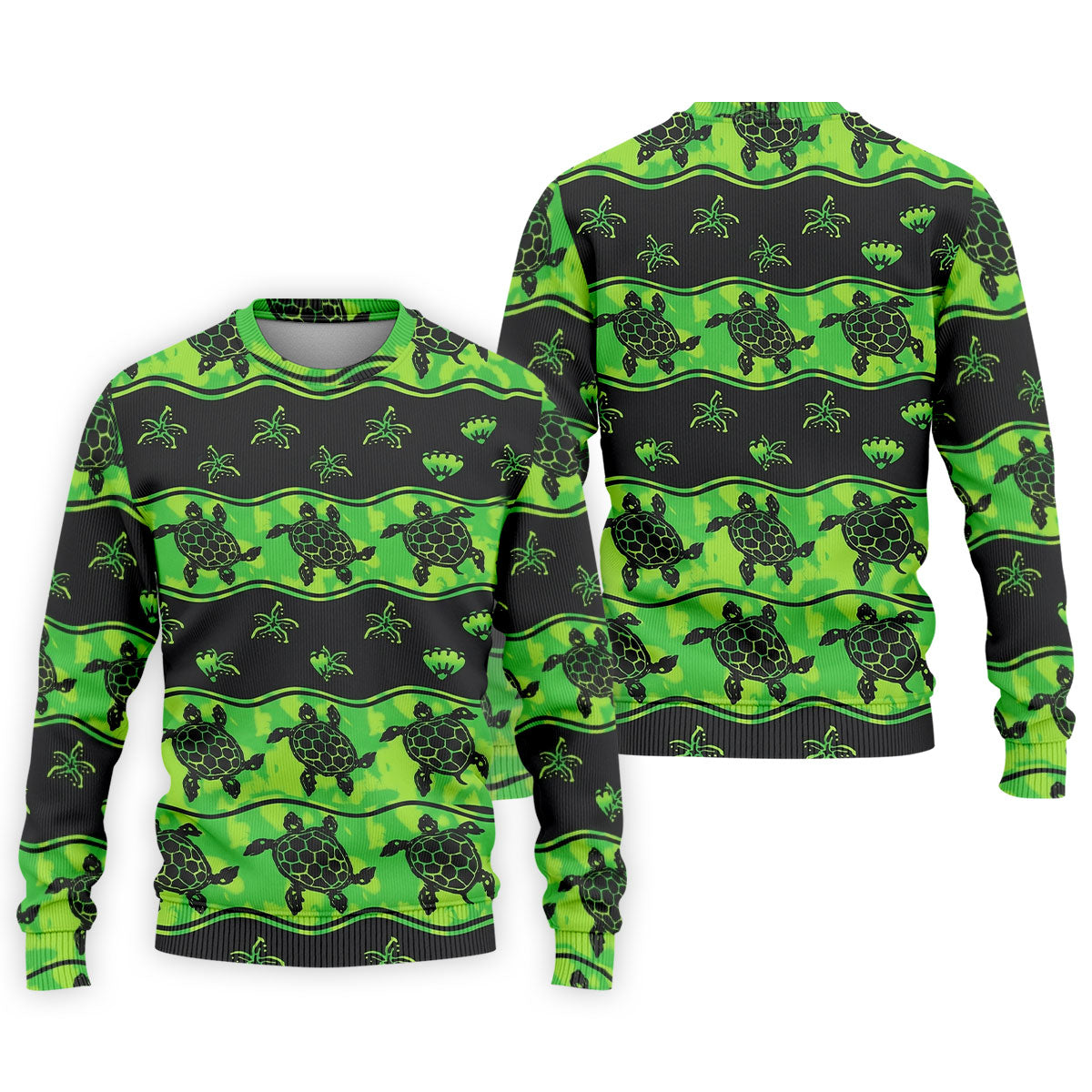 Sea Turtles Sea Creatures Pattern Hawaiian Golf Shirt, Polo Shirts For Men, Golfing Apparel