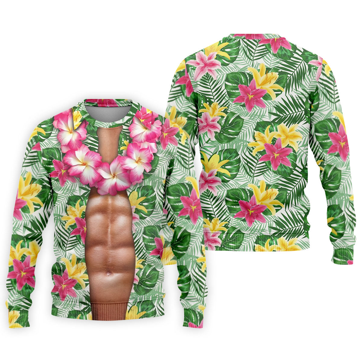 Muscle Costume Hawaiian Golf Shirt, Men's Funny Golf Shirts, Polo Shirts For Men