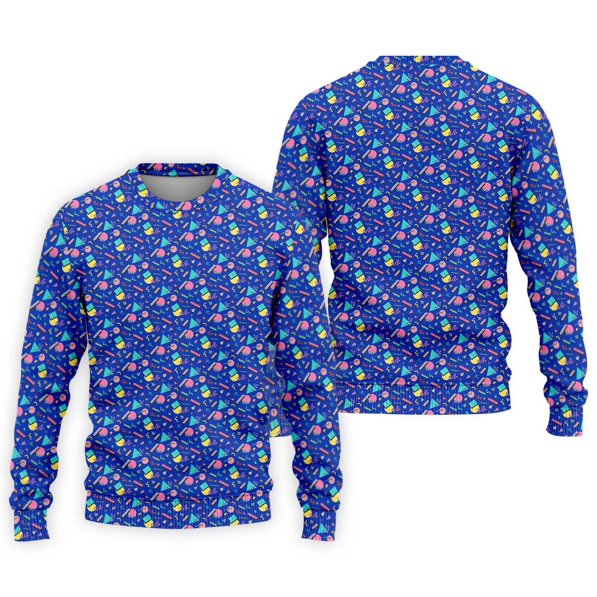 Memphis Pattern Hawaiian Golf Shirt, Retro Summer Men's Golf Shirt, Polo Shirts For Men
