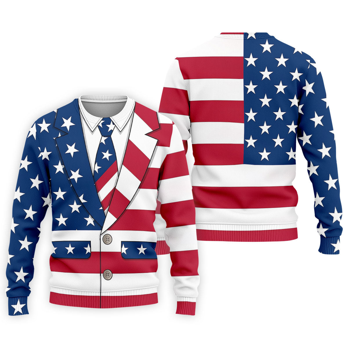 US Flag Tuxedo Costume Patriotic 4th Of July Golf Shirt, 250 Years Polo Shirts For Men
