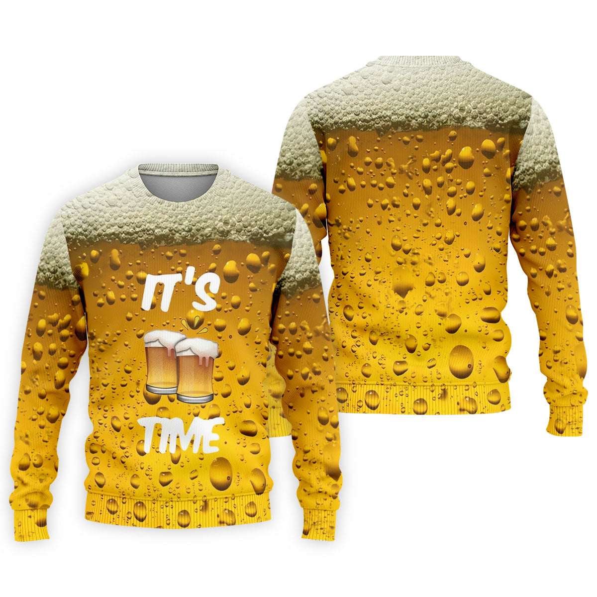 It's Time Golf And Beer Men's Funny Golf Shirts, Hawaiian Golf Shirt, Polo Shirts For Men