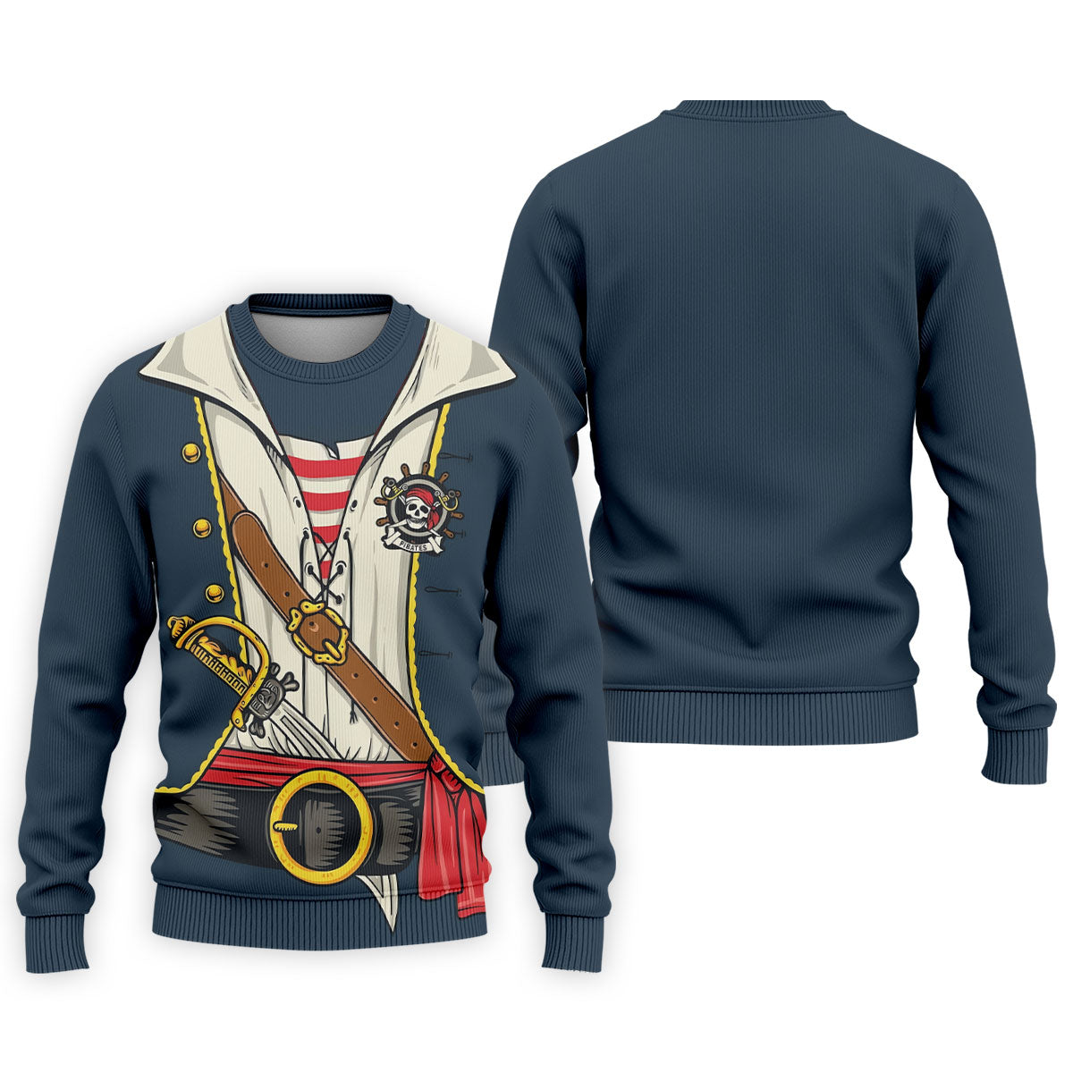 Funny Pirate Costume Hawaiian Golf Shirt, Men's Golf Shirt, Polo Shirts For Men