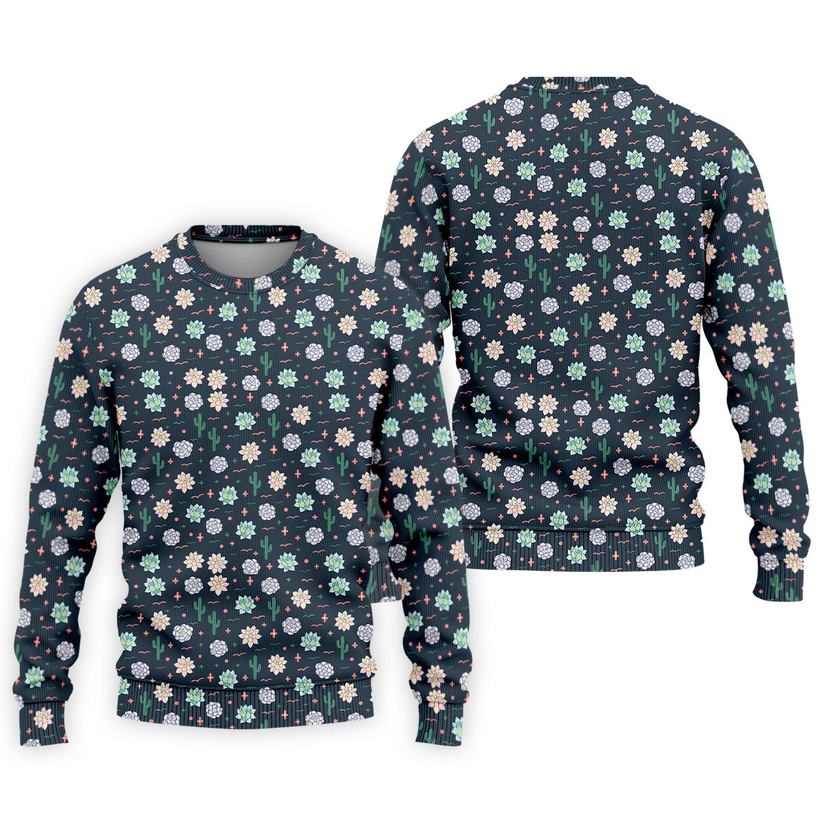 Boho Succulent And Cactus Hawaiian Golf Shirt, Mens Golf Polo, Printed Golf Shirts