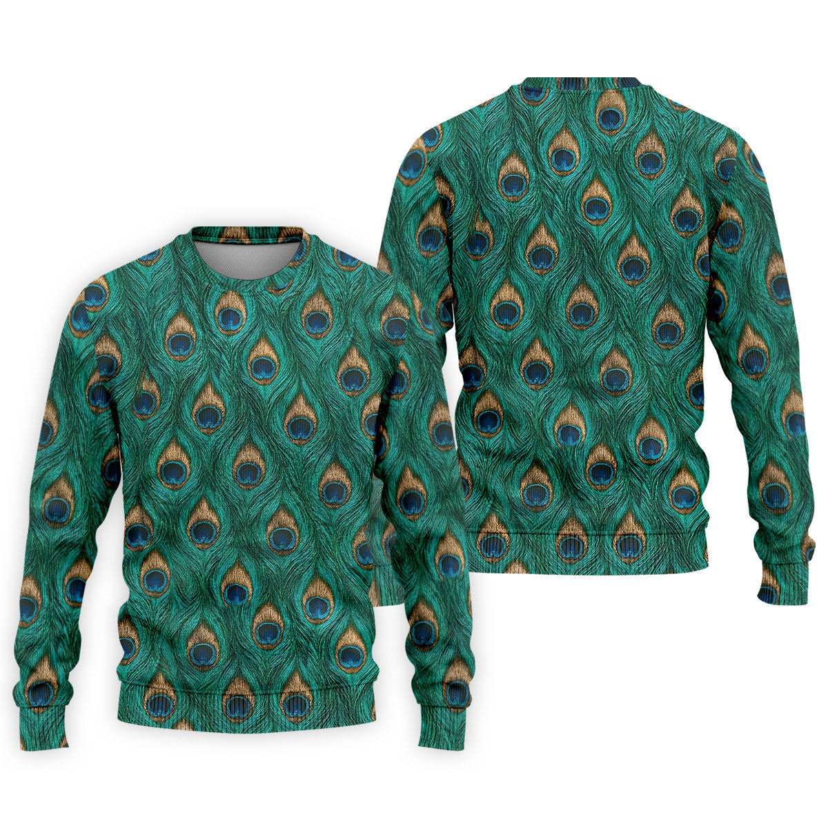 Peacock Feather Pattern Hawaiian Golf Shirt, Hawaiian Golf Shirt, Mens Golf Shirts, Golf Apparel For Men