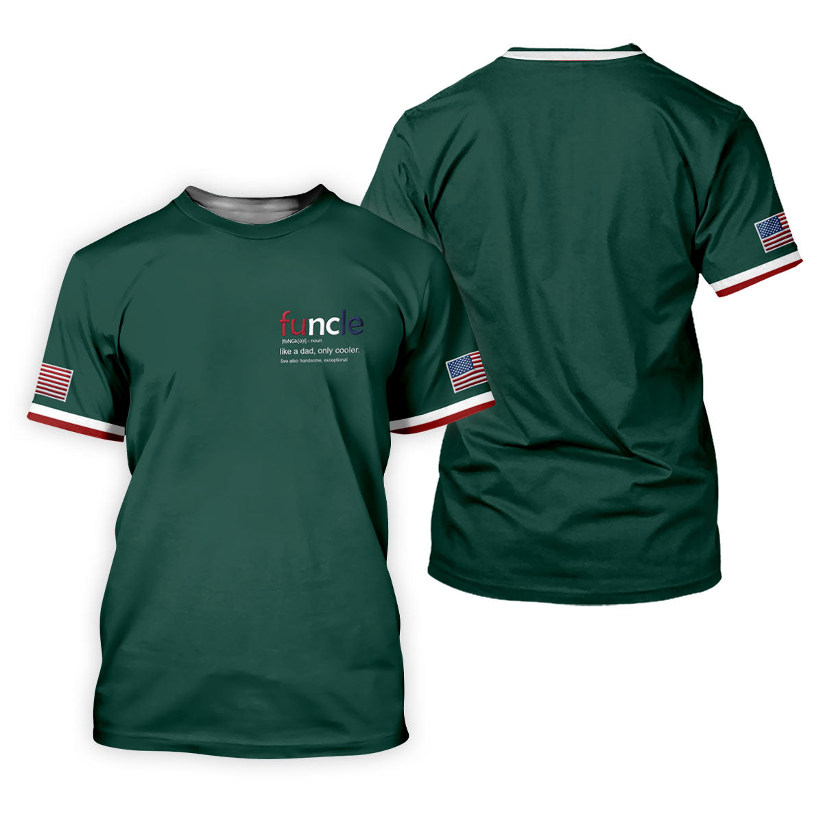 Funcle Like A Dad Only Cooler Father's Day Golf Shirt, Men's Funny Golf Shirts, Golf Gift For Dad