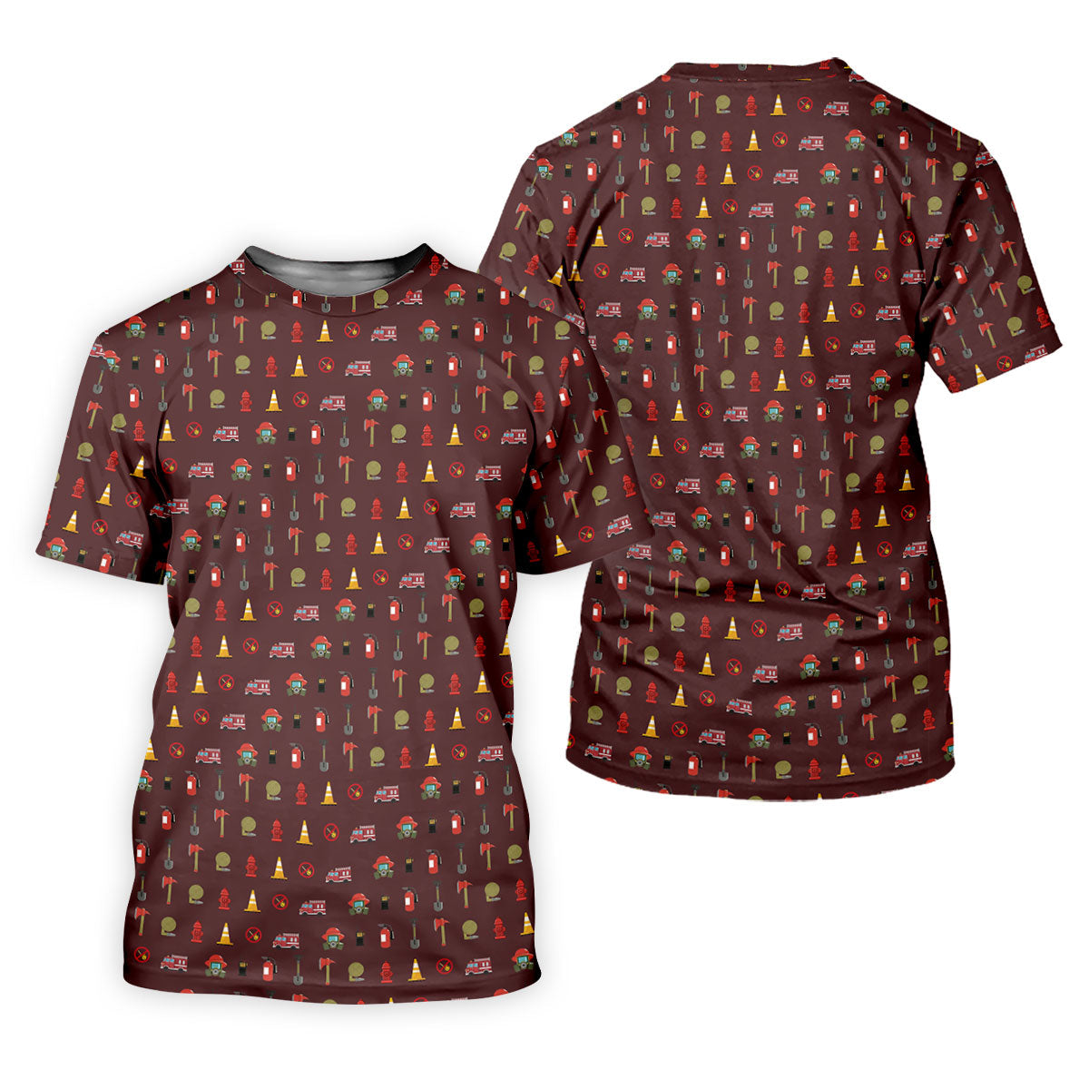 Fireman Patter Fun Women's Golf Shirts, Golf Shirt For Women, Ladies Golf Shirts, Women's Polo Shirt