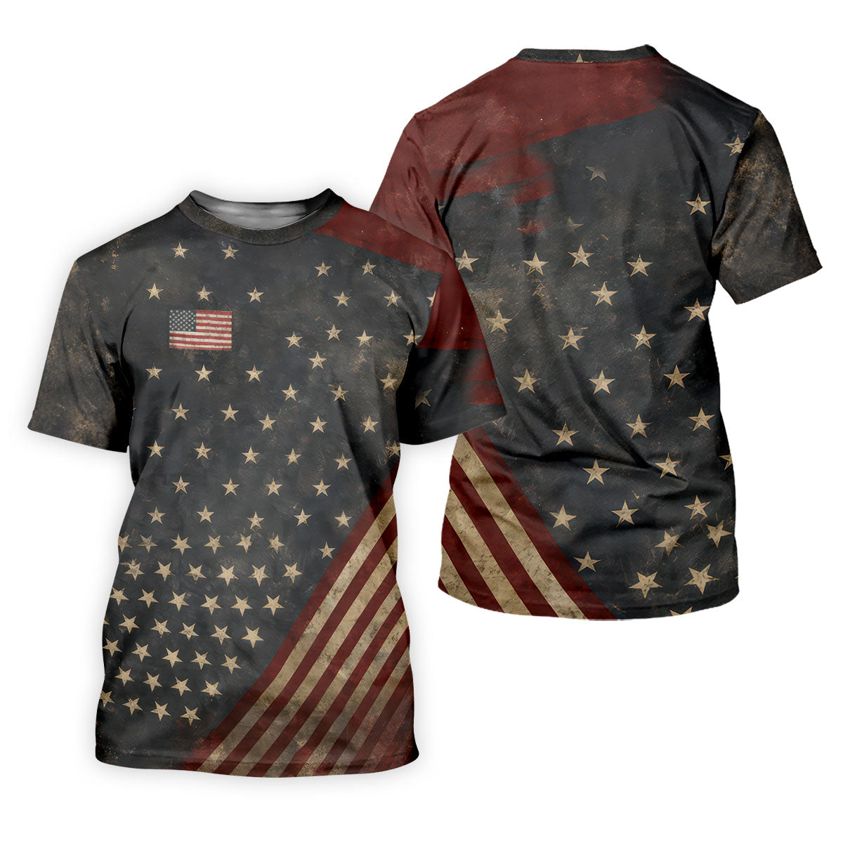 Men's 1776 Independence Day Stars Stripes Polo Golf Shirt, Patriotic 4th Of July Golf Shirts For Men