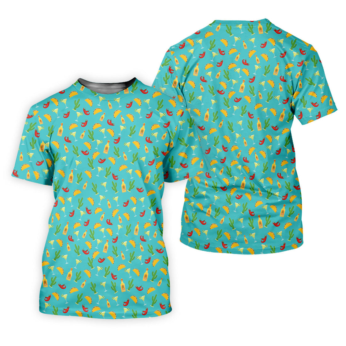 Tropical Vibe Hawaiian Pattern Turquoise Golf Shirt, Women's Golf Tops, Golf Gift For Ladies