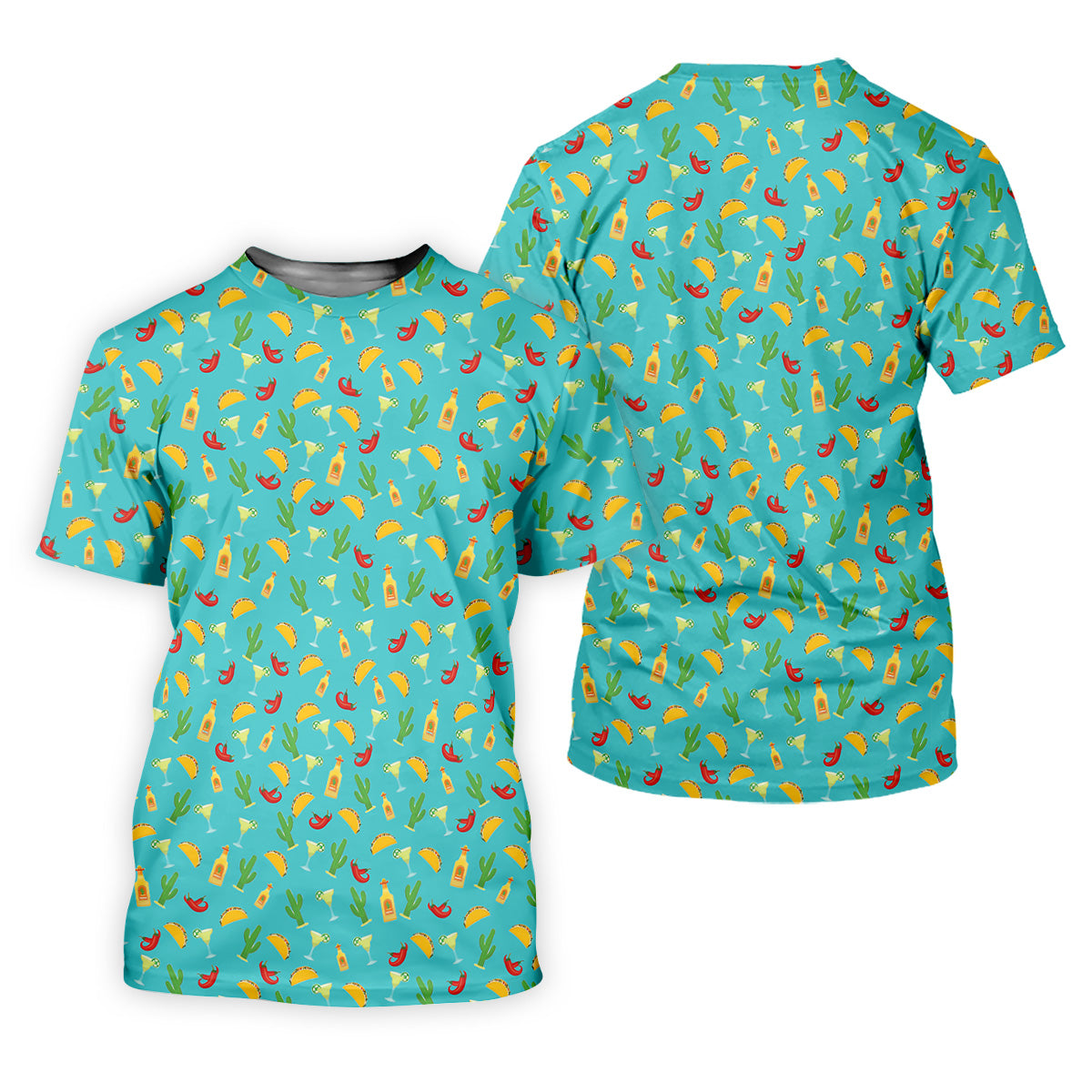 Tropical Vibe Hawaiian Pattern Turquoise Golf Shirt, Women's Golf Tops, Golf Gift For Ladies