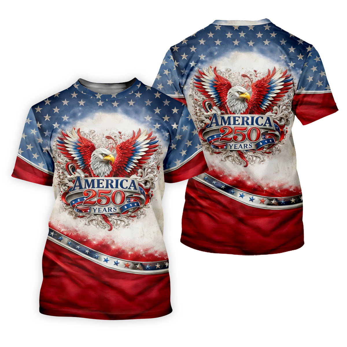 America 250 Years Red White Blue 4th Of July Golf Shirt, Patriotic Golf Shirt, Golf Shirt For Women