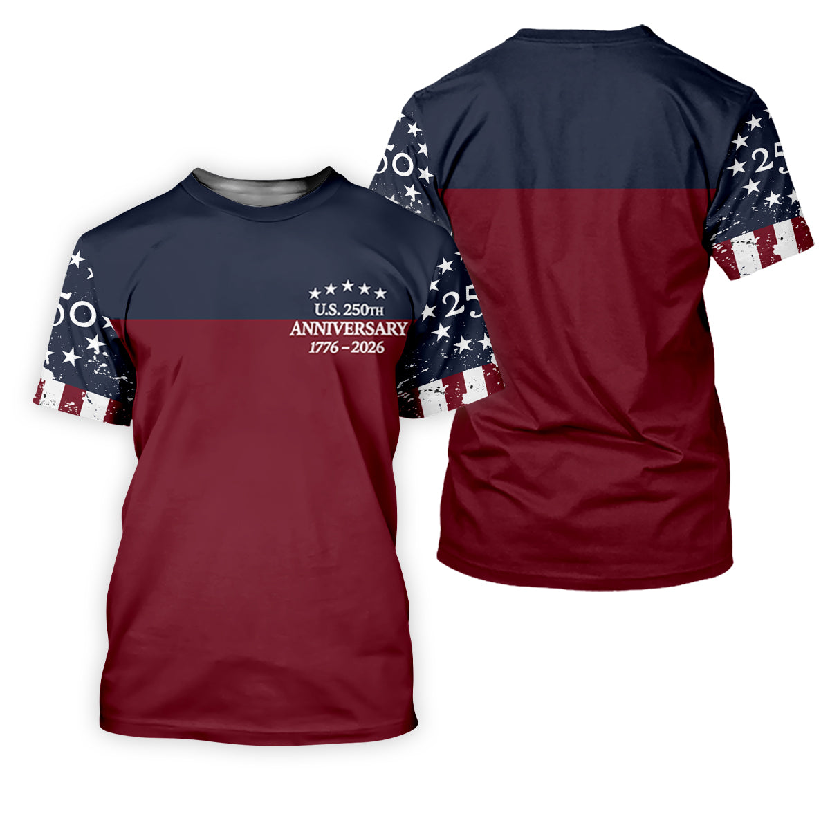 US 250th Anniversary 1776-2026 Patriotic Golf Shirt, Women's Golf Tops, Ladies Golf Shirts