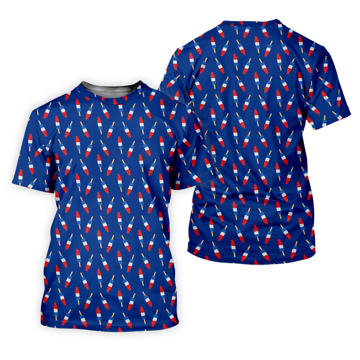 Red White Blue Patriotic Popsicles 4th Of July Golf Shirt, 250th Anniversary Golf Shirt For Women