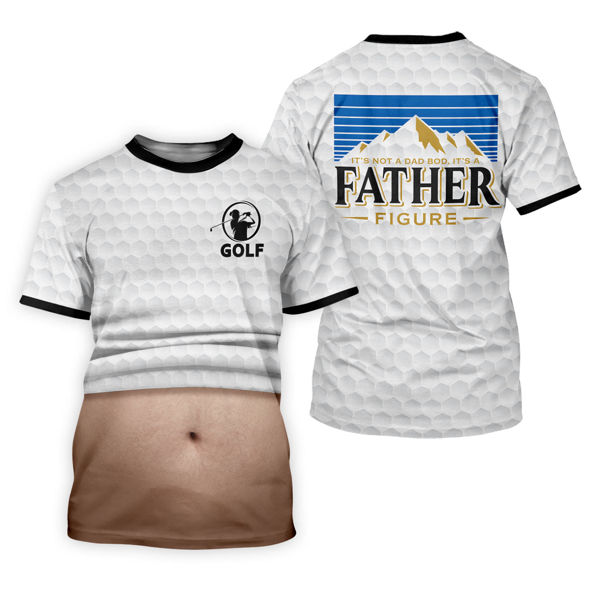 It's Not A Dad Bod It's A Father Figure Men's Funny Golf Shirts, Father's Day Golf Gift