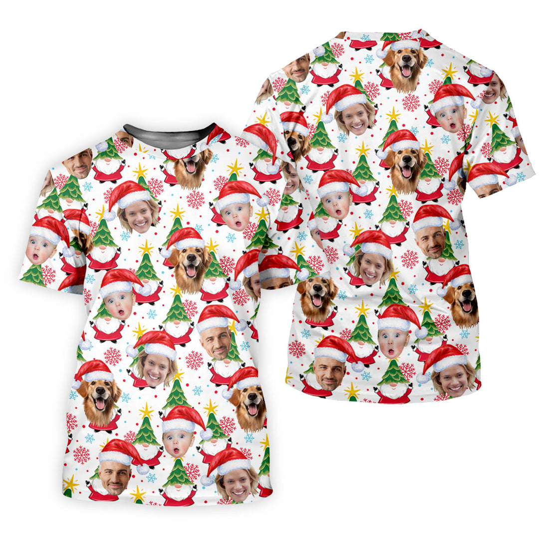 Custom Face Cute Christmas Gnome White Golf Shirt, Christmas Golf Shirt, Ladies Golf Shirts, Golf Gifts For Women