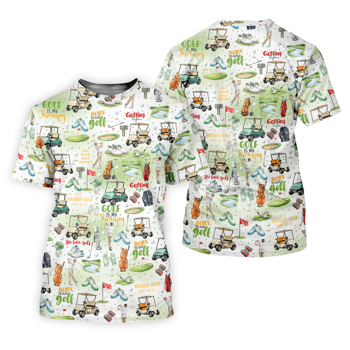 Born To Play Golf Let's Par Tee White Golf Shirt, Fun Women's Golf Shirts, Ladies Golf Shirts, Golfing Apparel