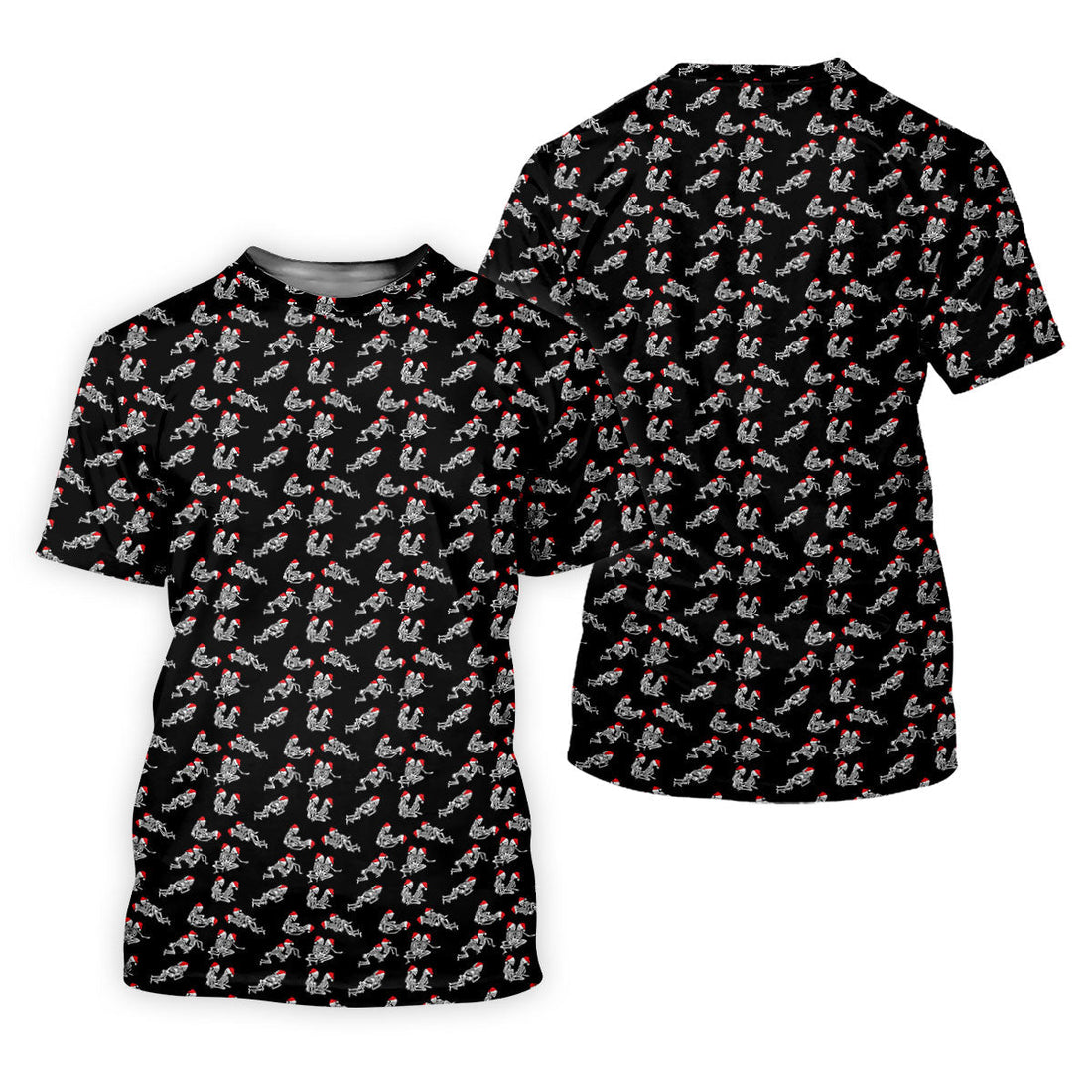 Skeleton Santa Hat Funny Golf Shirt, Women Golf Top, Ladies Sleeveless Tops, Women's Golf Shirts