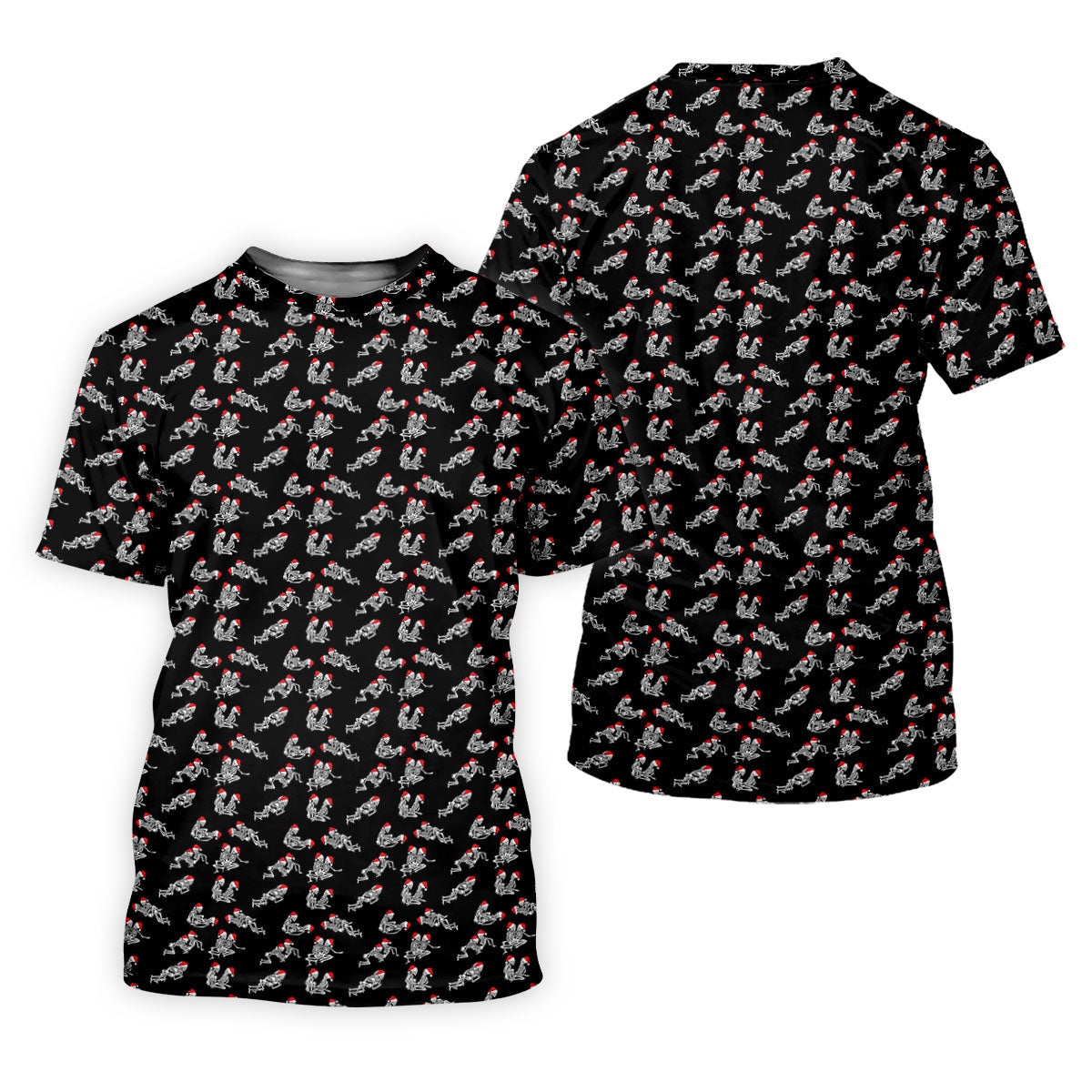 Skeleton Santa Hat Funny Golf Shirt, Women Golf Top, Ladies Sleeveless Tops, Women's Golf Shirts