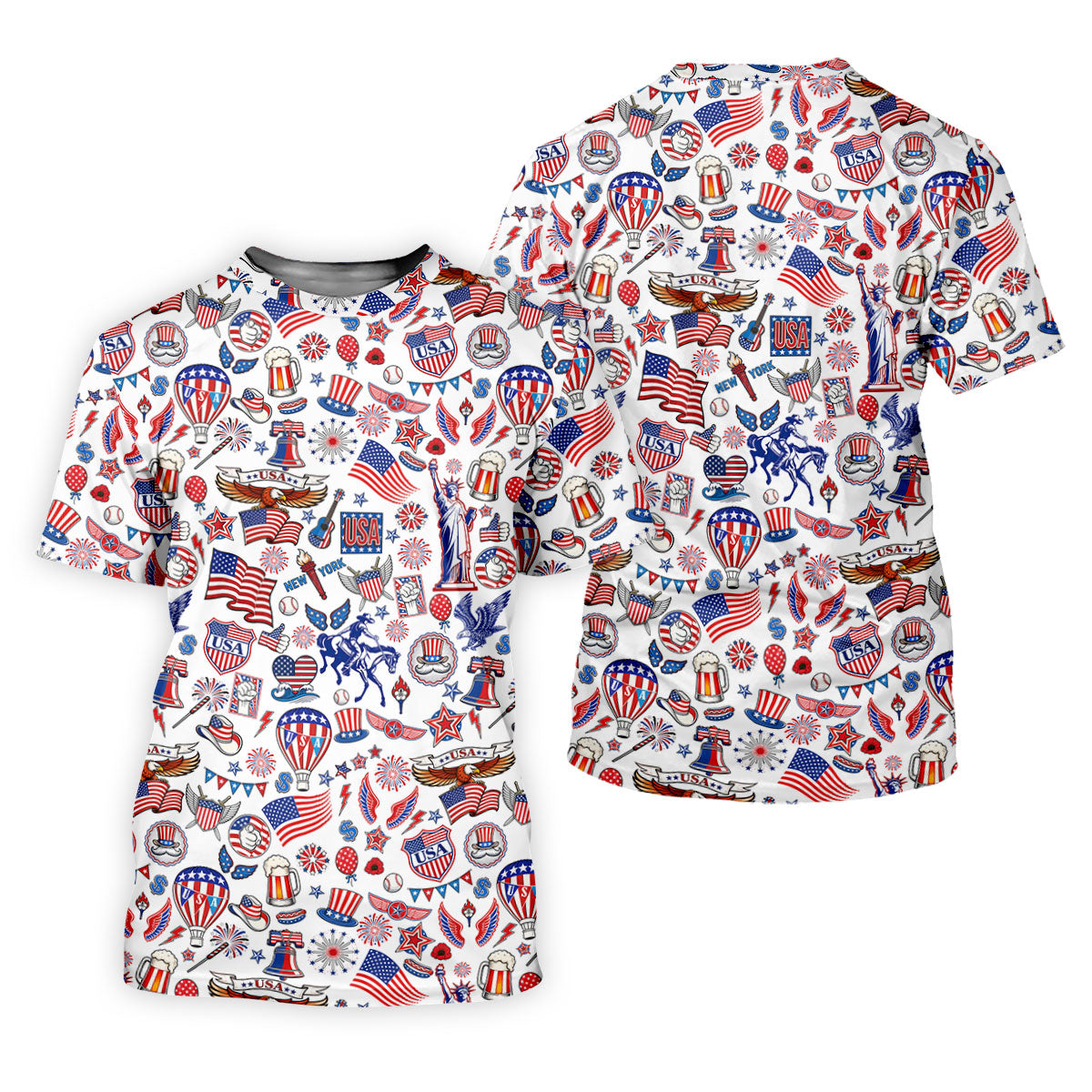 250 Celebration US Flag Pattern Ladies Golf Tops, Patriotic 4th Of July Golf Shirt For Women