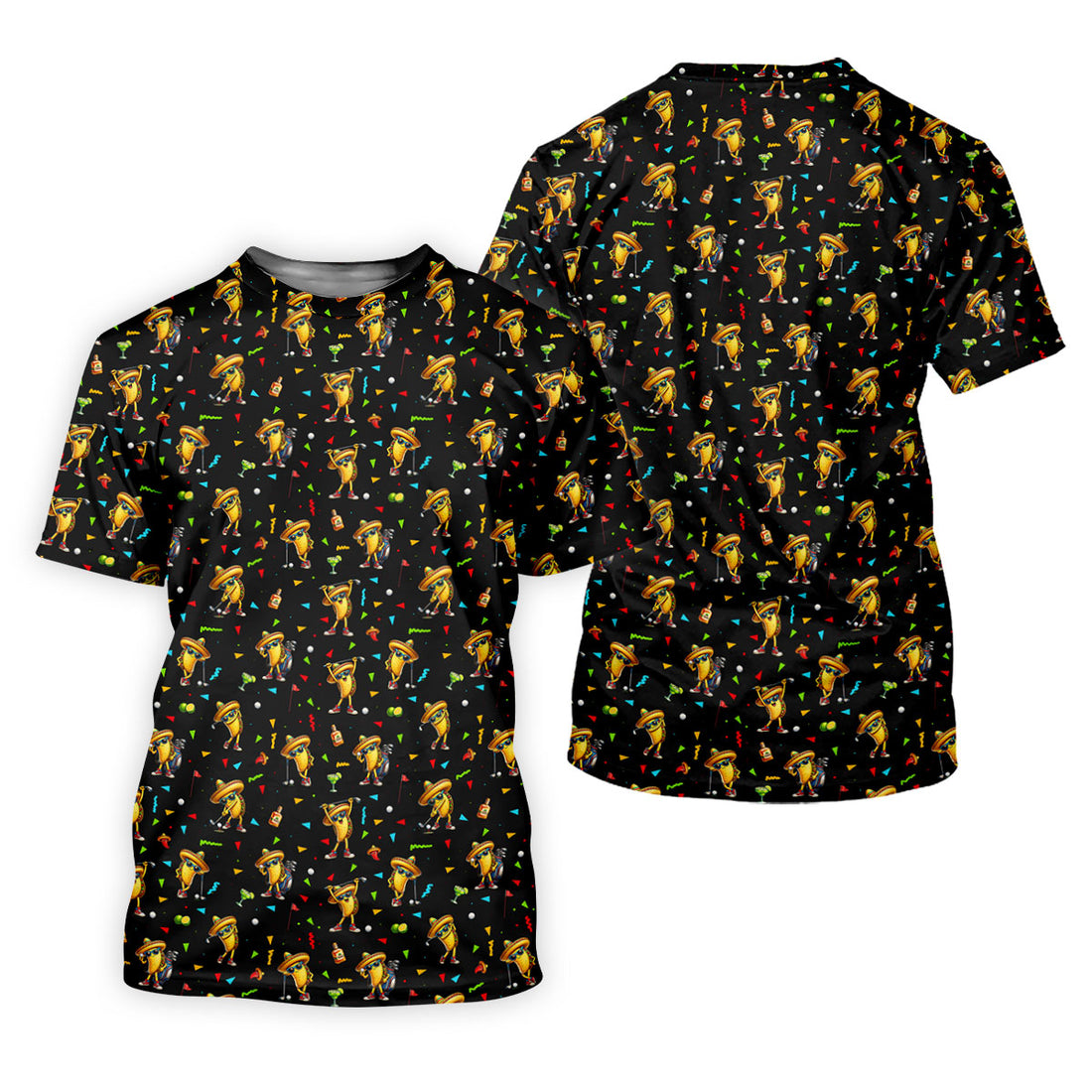 Fairway Fiesta Taco Margarita Mexico Theme Black Golf Shirt, Women Golf Shirts, Ladies Golf Shirt