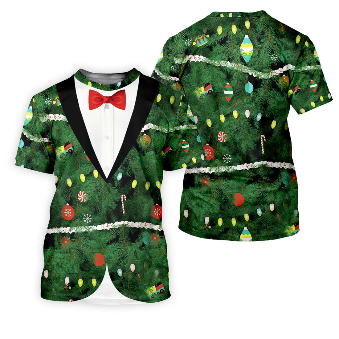 Christmas Tree Needles Green Festive Women Golf Top, Christmas Golf Shirt, Ladies Golf Tops