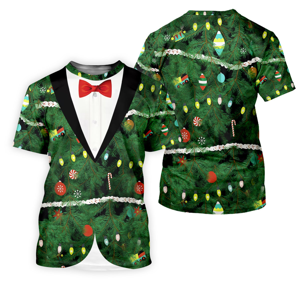 Christmas Tree Needles Green Festive Women Golf Top, Christmas Golf Shirt, Ladies Golf Tops